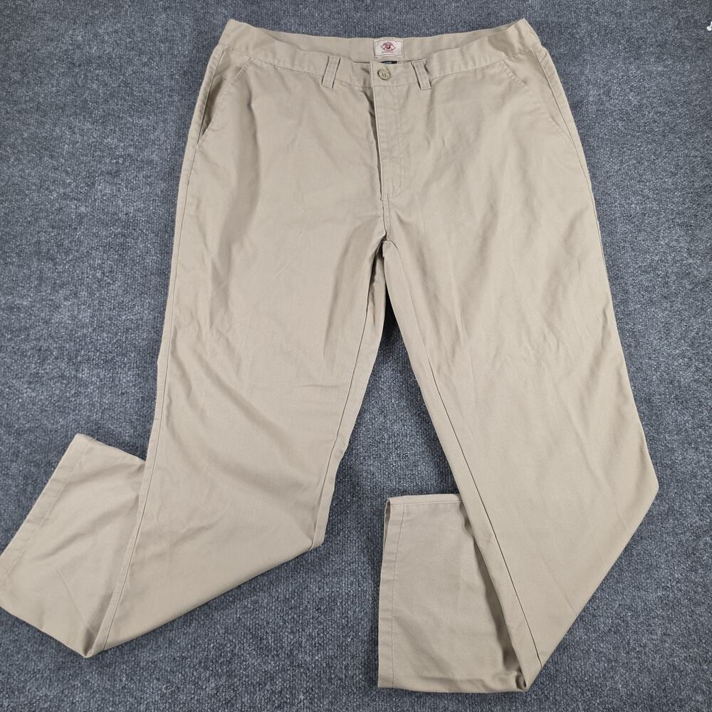 Nevada Khaki Men's Chino Pants 40x32 Beige Tan Flat Front Classic Fit Cotton